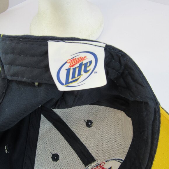 Miller Lite Embroidered Patch Logo Men's Blue Adjustable Strap Back Cap Hat - Picture 8 of 8